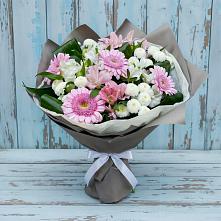 Букет цветов из:  Герберы, Альстромерии и Хризантемы #REPLACE_PRED# Калуге
