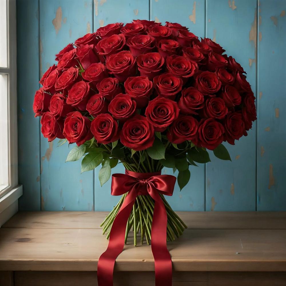 Букет Красные розы Блэк Меджик в Калуге