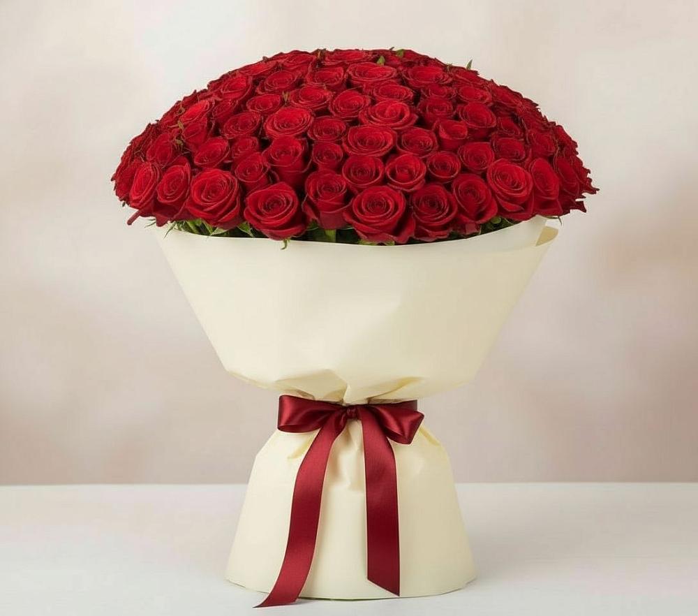 Букет 101 Красная роза Милано в Калуге