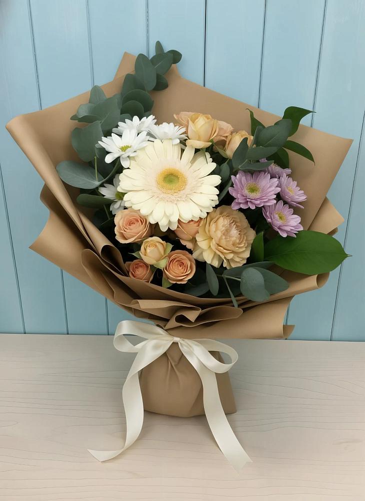 Букет цветов из: Герберы и Хризантемы в Калуге