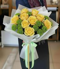 Букет цветов из:  Хризантемы и Розы #REPLACE_PRED# Калуге