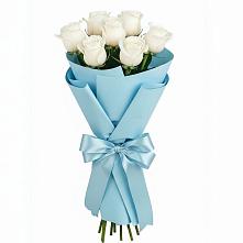 Букет 7 белых роз Проуд в Калуге