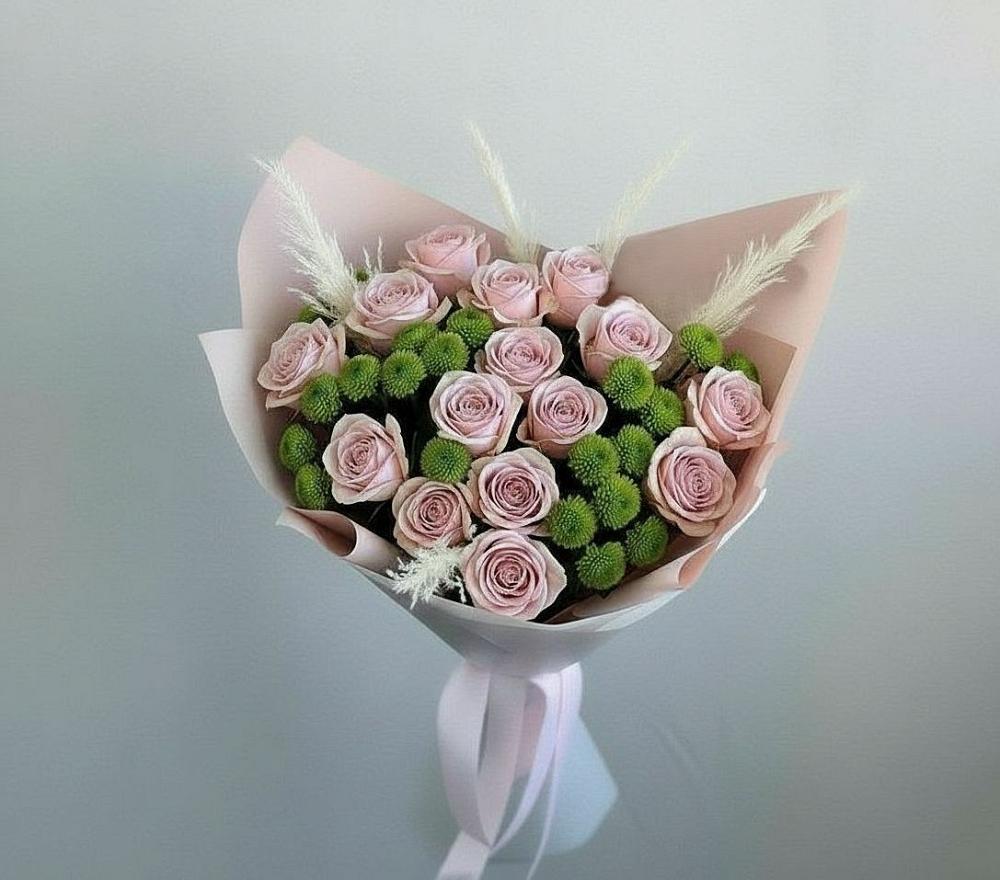 Букет цветов из: Розы и Хризантемы в Калуге