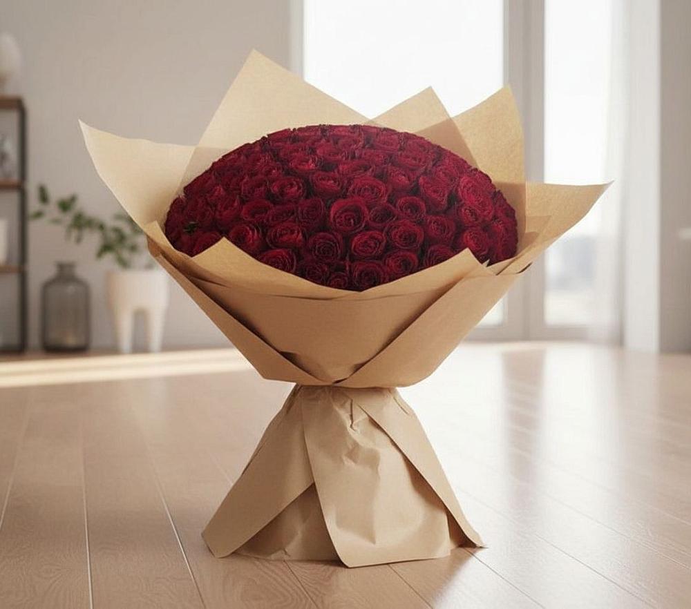 Букет 101 Красная роза в Калуге