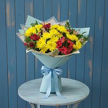 Букет цветов из:  Альстромерии и Хризантемы #REPLACE_PRED# Калуге