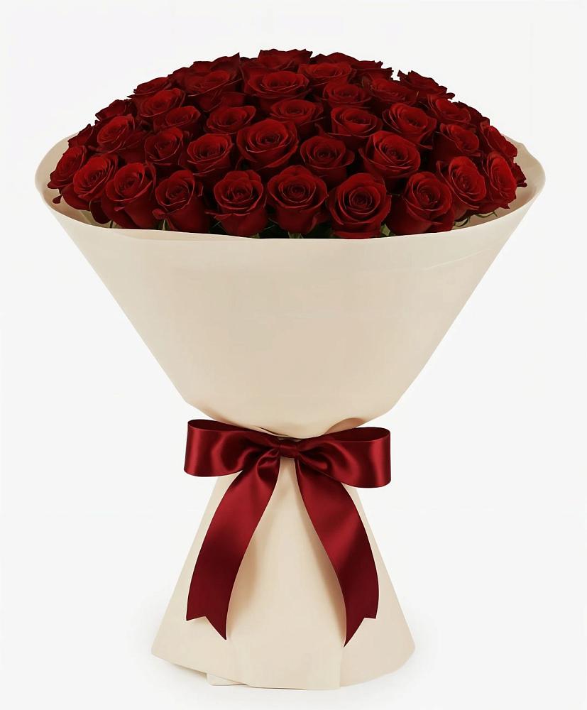 Букет 101 Бордовая роза Блэк Бакарра в Калуге